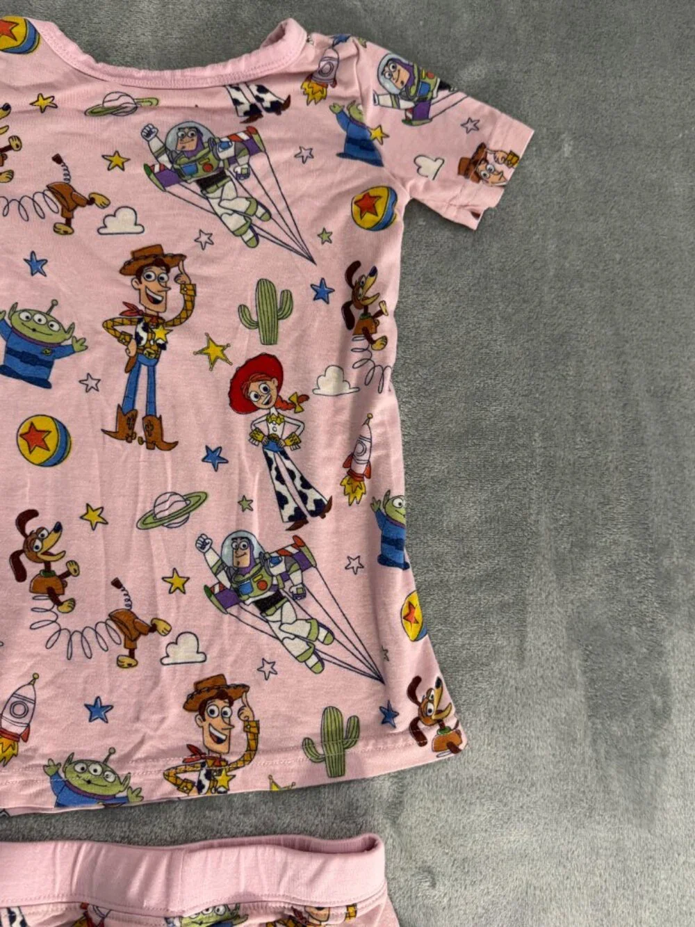 Little Sleepies Disney Story Pals Pink Two Piece Pajamas 18-24 Months